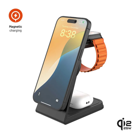 Fixed Trådløs oplader MagPowerstation Alu Qi2.2 25W