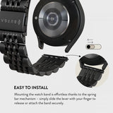 Burga Samsung Galaxy Watch 20mm Rem Metal Sort