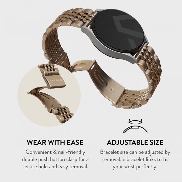 Burga Samsung Galaxy Watch 20 mm Rem Metal Guld