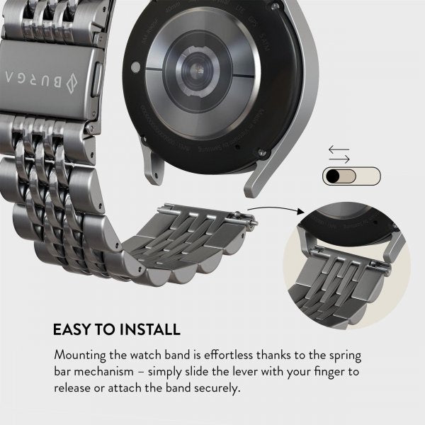 Burga Samsung Galaxy Watch 20mm Rem Metal Silver