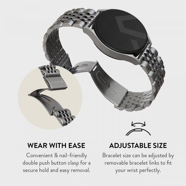 Burga Samsung Galaxy Watch 22mm Rem Metal Sølv