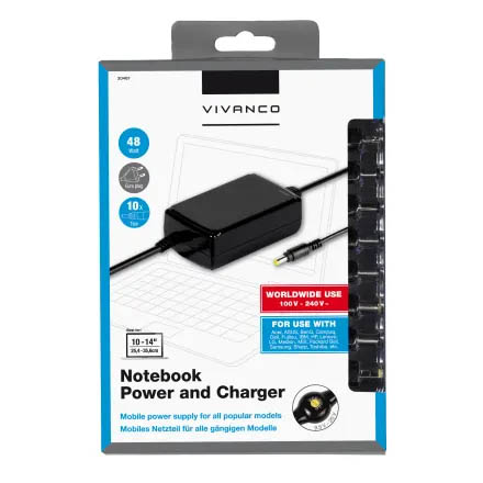 Vivanco Universaloplader til bærbare computere 48W