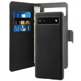 Puro Google Pixel 6a Etui Wallet Detachable 2 i 1 Sort