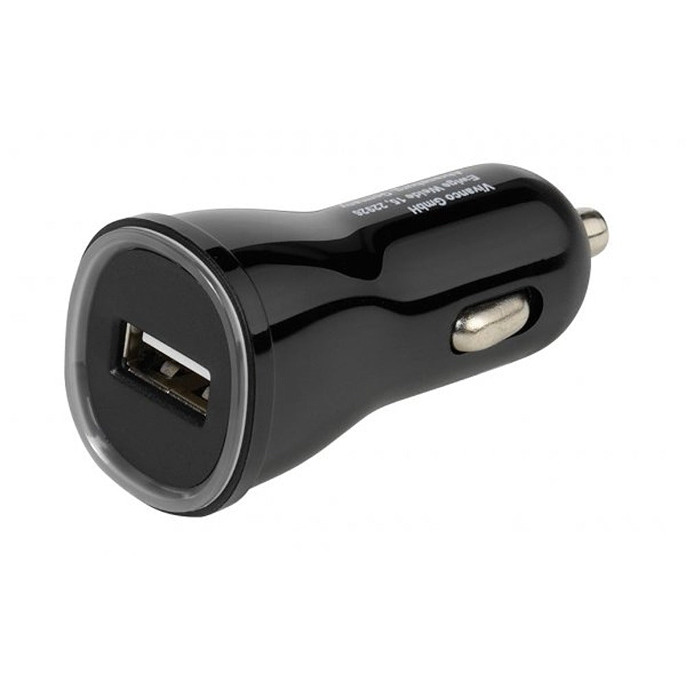 Vivanco Billader 1xUSB-A 2.1A 12/24V Sort