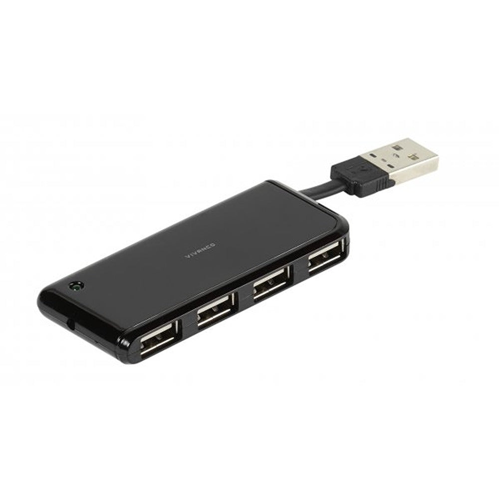 Vivanco USB-hub 4x USB 2.0 Sort