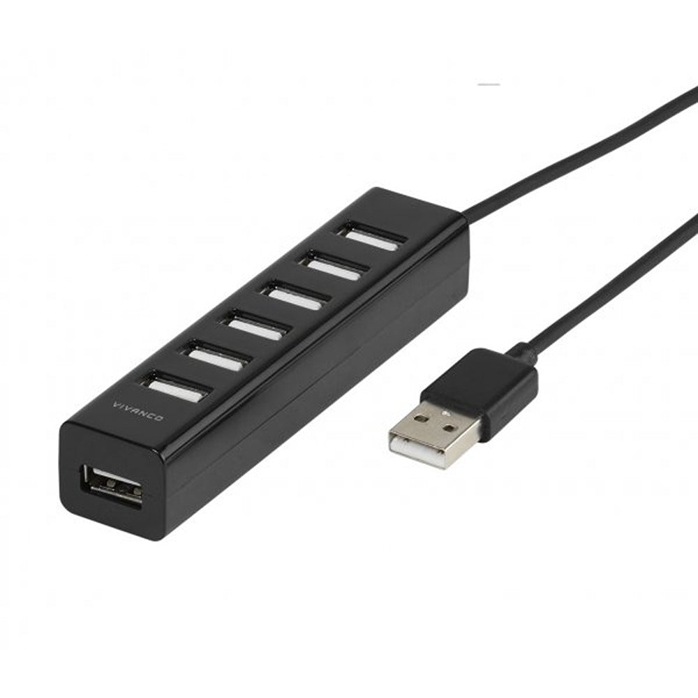 Vivanco USB-hub 7x USB 2.0 Sort