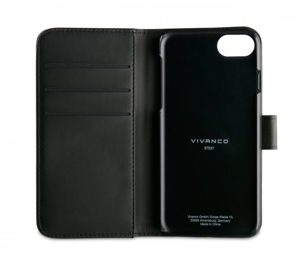 Vivanco iPhone 6/6S/7/8/SE Cover Classic Wallet Sort