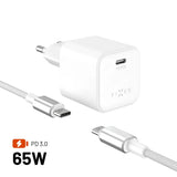 Fixed Oplader med USB-C kabel Mini PD 65W GaN