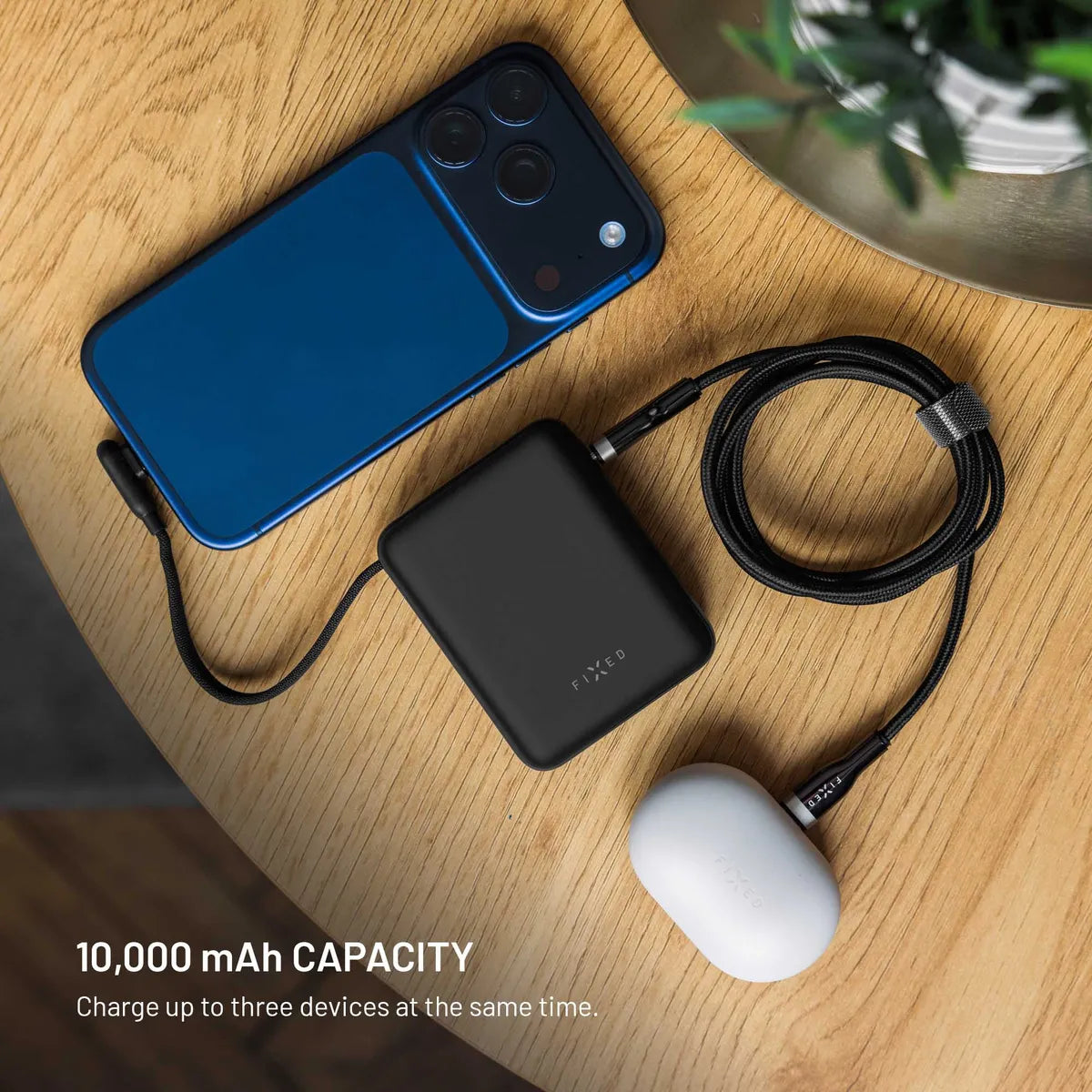 Fixed Zen 10 Loop Powerbank med indbygget USB-C kabel 30W