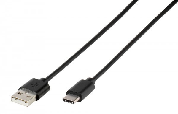 Vivanco Datakabel USB-A/USB-C 2m Sort