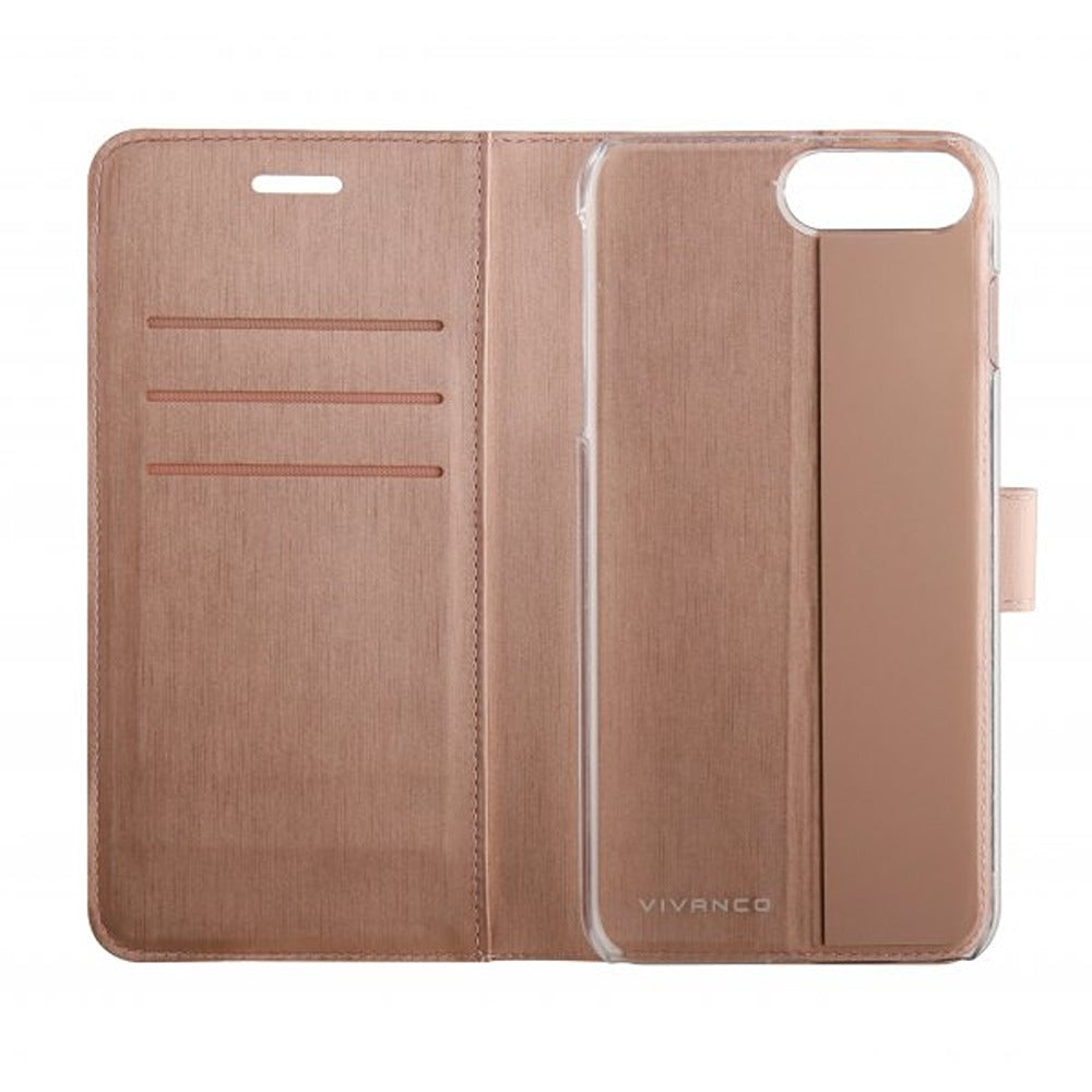 Vivanco iPhone 6/6S Plus/iPhone 7 Plus/iPhone 8 Plus Etui Classic Wallet Rosaguld