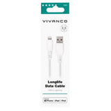 Vivanco Kabel Longlife Braided USB-A/Lightning 2.5m Hvid
