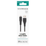 Vivanco Kabel Longlife Braided USB-A/Lightning 2.5m Sort