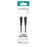 Vivanco Kabel Longlife Braided USB-C/Lightning 1.5m Sort