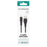 Vivanco Kabel Longlife Braided USB-A/USB-C 2.5m Sort