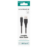 Vivanco Kabel Longlife Braided USB-A/USB-C 1.5m Sort