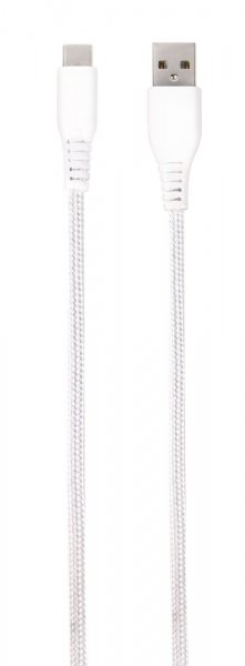 Vivanco Kabel Longlife Braided USB-A/USB-C 1.5m Hvid