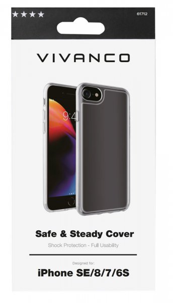 Vivanco iPhone 6/6S/7/8/SE Cover Safe & Steady Transparent