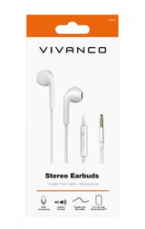 Vivanco Høretelefoner Stereo Earbuds 3.5mm Hvid