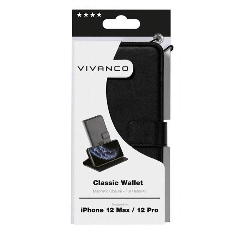 Vivanco iPhone 12/iPhone 12 Pro Fodral Classic Wallet Sort