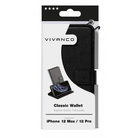 Vivanco iPhone 12/iPhone 12 Pro Fodral Classic Wallet Sort