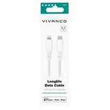 Vivanco Kabel Longlife Braided USB-C/Lightning 0.5m Hvid