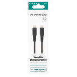 Vivanco Kabel Longlife Braided USB-C/USB-C 0.5m Sort