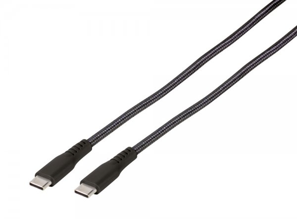 Vivanco Kabel Longlife Braided USB-C/USB-C 1.5m Sort