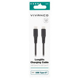 Vivanco Kabel Longlife Braided USB-C/USB-C 1.5m Sort