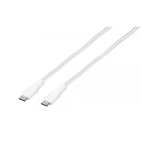 Vivanco Kabel Longlife Braided USB-C/USB-C 0.5m Hvid