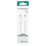 Vivanco Kabel Longlife Braided USB-C/USB-C 0.5m Hvid