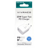 Vivanco Oplader 25W Super Hurtig PD Oplader Hvid