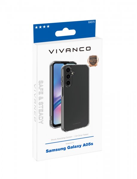 Vivanco Samsung Galaxy A05s Cover Safe & Steady Transparent