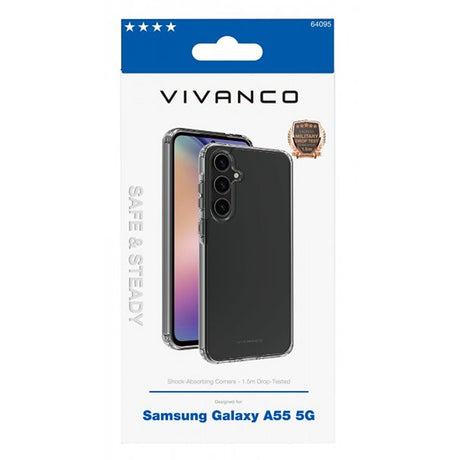 Vivanco Samsung Galaxy A55 Cover Safe & Steady Transparent