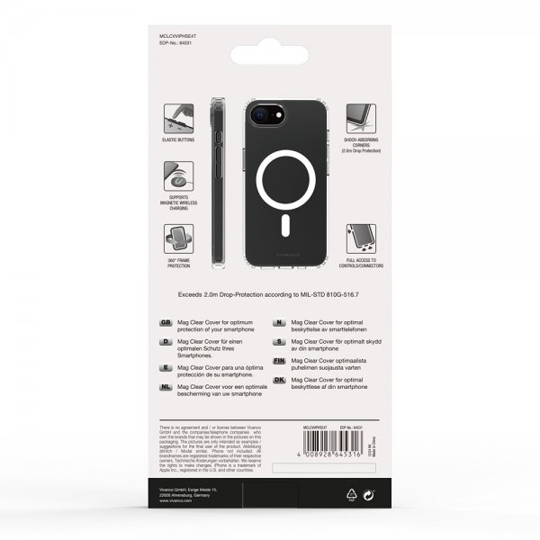 Vivanco iPhone 16./17. cover Mag Clear Transparent