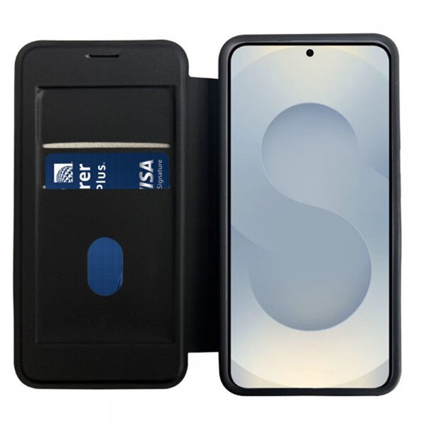 Vivanco Samsung Galaxy S25 Edge Etui Mag Wallet Sort