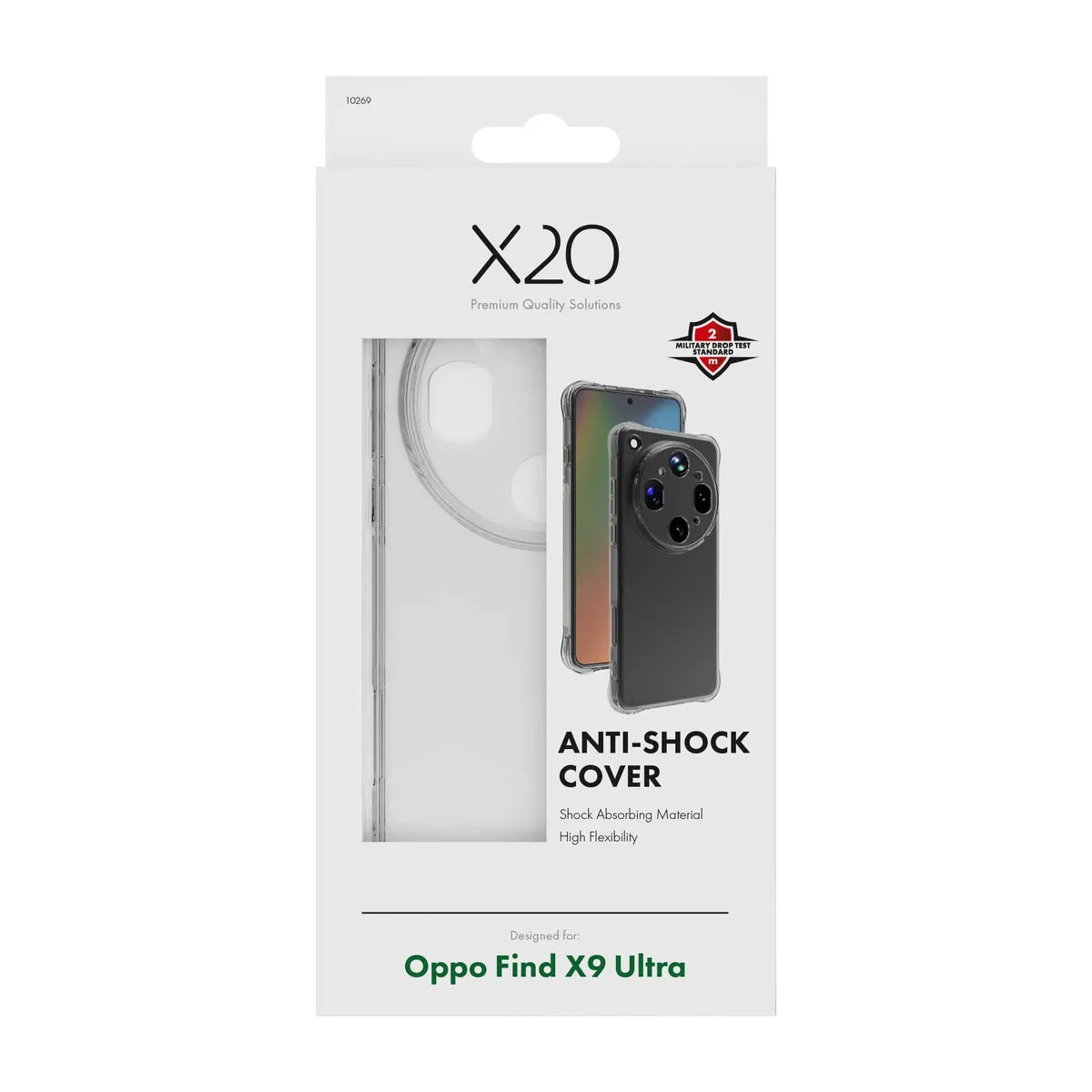 X2O Oppo Find X9 Ultra Cover Anti-Shock Klar