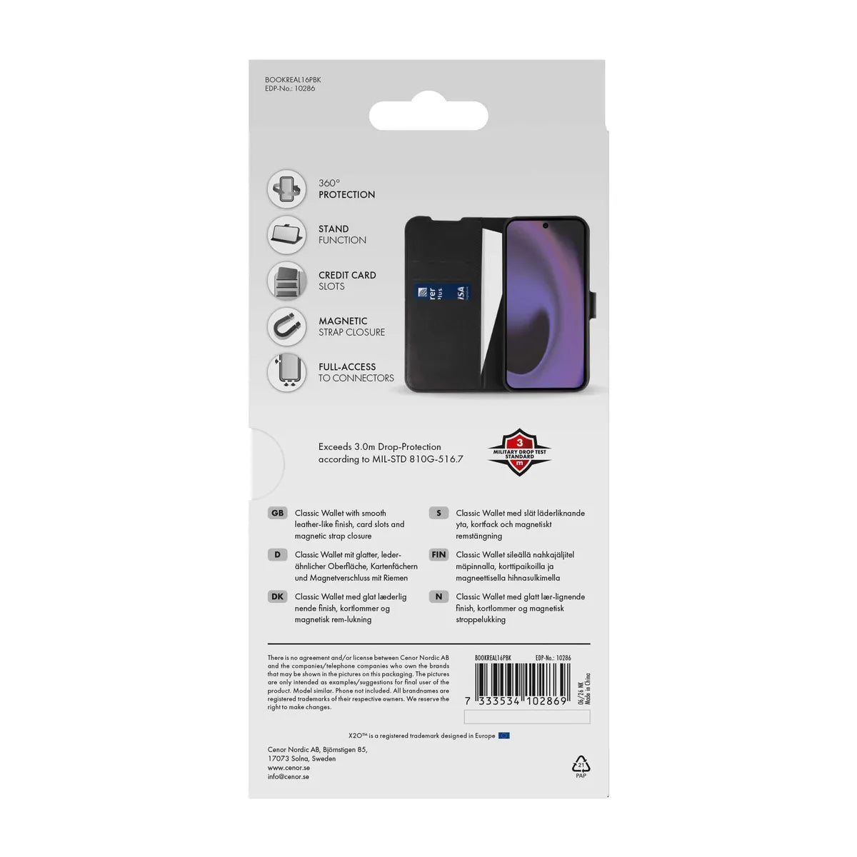 X2O Realme 16 Pro Etui Classic Wallet Sort