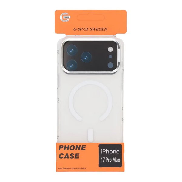 iPhone 17 Pro Max Cover Kameralinsebeskytter MagSafe Hvid Transparent