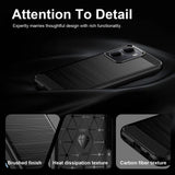 Xiaomi Redmi A7 Pro Cover Børstet Kulfiber Tekstur Sort