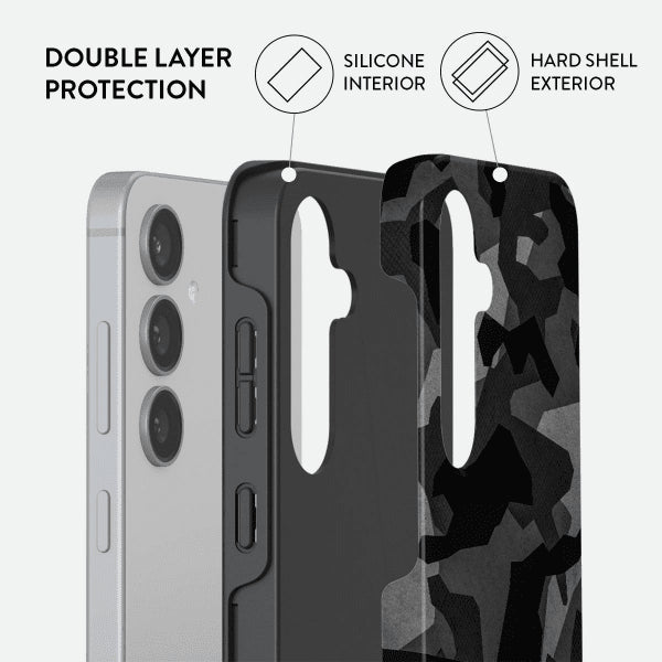 Burga Samsung Galaxy S24 FE Cover Tough Night Black Camo