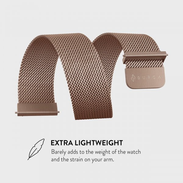 Burga Samsung Galaxy Watch 20mm Rem Metal Mesh Rosaguld