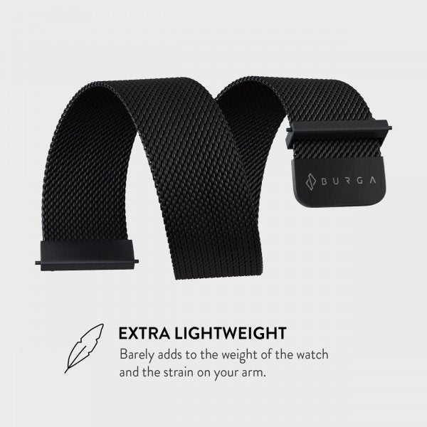 Burga Samsung Galaxy Watch 22mm Rem Metal Mesh Sort