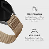 Burga Samsung Galaxy Watch 22mm Rem Metal Mesh Guld