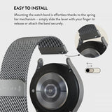 Burga Samsung Galaxy Watch 20mm Rem Metal Mesh Sølv