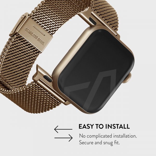 Burga Apple Watch 44/45/46mm/Ultra 49mm Rem Mesh Elegance Guld