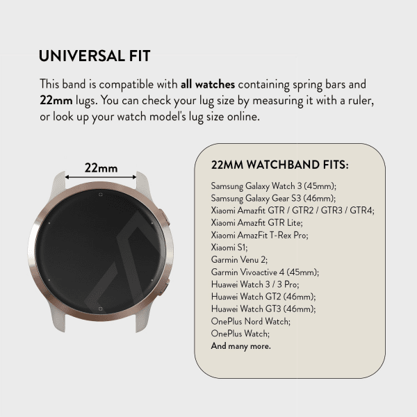 Burga Samsung Galaxy Watch 22mm Rem Mesh Elegance Rosaguld