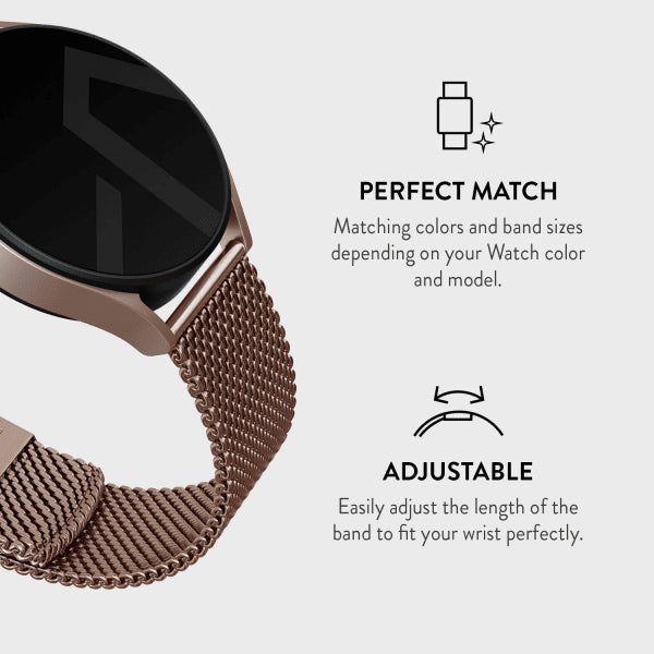 Burga Samsung Galaxy Watch 20mm Rem Mesh Elegance Roseguld