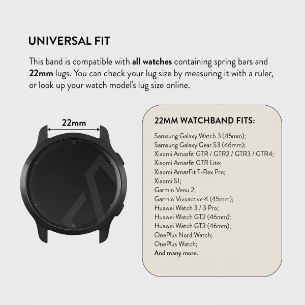 Burga Samsung Galaxy Watch 22mm Rem Mesh Elegance Sort