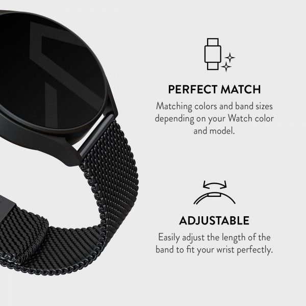 Burga Samsung Galaxy Watch 22mm Rem Mesh Elegance Sort